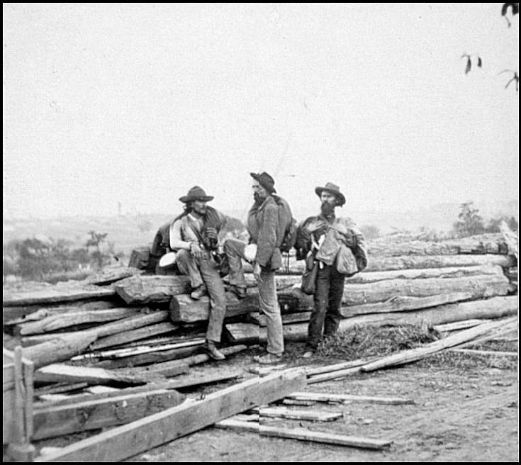 Confederate Prisoners at Gettysburg, 1863.