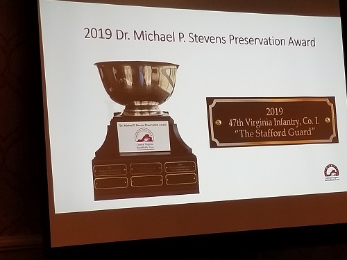 Award to 47th Virginia from CVBT - Apr 2019